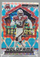 Jerry Rice [Blue Fluorescent] #HF-9 Football Cards 2022 Panini Mosaic HoloFame Prices