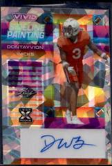 Dontayvion Wicks [Crystal Gray] #SP-DW2 Football Cards 2023 Leaf Vivid Autographs Sideline Painting Prices