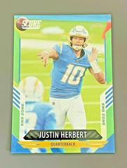 Justin Herbert [End Zone] Football Cards 2021 Panini Score Prices