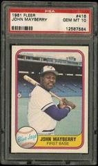 John Mayberry #416 Baseball Cards 1981 Fleer Prices