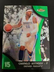 Carmelo Anthony [Green Refractor] #15 Basketball Cards 2007 Finest Prices