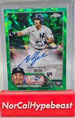 Anthony Volpe [Green] Baseball Cards 2023 Topps Chrome Update Sapphire Autographs Prices