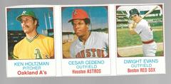Cedeno, Evans, Holtzman [Hand Cut Panel] Baseball Cards 1975 Hostess Prices