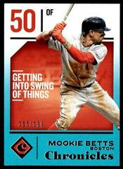 Mookie Betts [Teal] Baseball Cards 2018 Panini Chronicles Prices