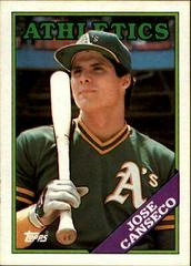 Jose Canseco #370 Baseball Cards 1988 Topps Prices