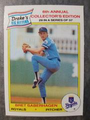 Bret Saberhagen [Hand Cut] #29 Baseball Cards 1986 Drake's Prices