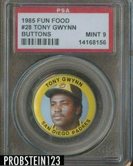 Tony Gwynn #28 Baseball Cards 1985 Fun Food Buttons Prices