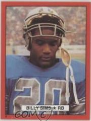 Billy Sims #9 Football Cards 1981 Topps Red Border Stickers Prices