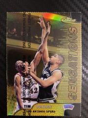Tim Duncan [Gold Refractor] #125 Basketball Cards 1999 Finest Prices