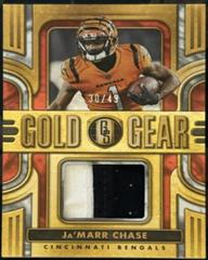 Ja'Marr Chase [White Gold] #GG-JC Football Cards 2023 Panini Gold Standard Gear Prices