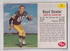 Boyd Dowler [Hand Cut] Football Cards 1962 Post Cereal Prices