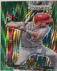 Mike Trout [Green Flash Prizm] Baseball Cards 2021 Panini Prizm Stained Glass Prices