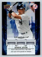 Derek Jeter #DJ20 Baseball Cards 2008 Upper Deck Spectrum Jeter Retrospectrum Prices