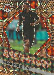 Memphis Depay [Orange Fluorescent] #8 Soccer Cards 2021 Panini Mosaic Road to FIFA World Cup Breakaway Prices
