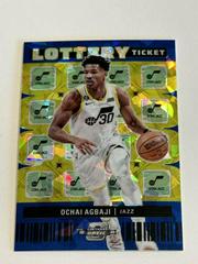 Ochai Agbaji [Blue Cracked Ice] #14 Basketball Cards 2022 Panini Contenders Optic Lottery Ticket Prices