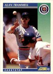Alan Trammell #515 Baseball Cards 1992 Score Prices