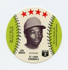Lou Brock Baseball Cards 1977 Zip'Z Discs Prices