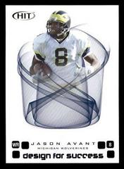 Jason Avant [Blue] #D-48 Football Cards 2006 Sage Hit Design for Success Prices