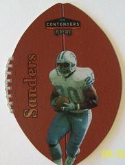 Barry Sanders [Red] #30 Football Cards 1998 Playoff Contenders Leather Prices