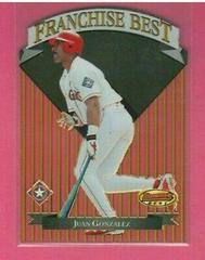 Juan Gonzalez [Mach III] #FB10 Baseball Cards 1999 Bowman's Best Franchise Prices