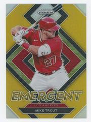 Mike Trout [Gold Prizm] #E-2 Baseball Cards 2022 Panini Prizm Emergent Prices