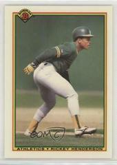 Rickey Henderson Baseball Cards 1990 Bowman Tiffany Prices