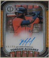 Yordan Alvarez [Orange] #IPA-YA Baseball Cards 2022 Topps Tribute Iconic Perspectives Autographs Prices