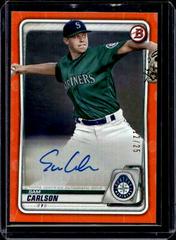 Sam Carlson [Orange] #PA-SC Baseball Cards 2020 Bowman Paper Prospect Autographs Prices