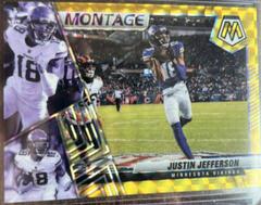 Justin Jefferson [Gold] #M-21 Football Cards 2022 Panini Mosaic Montage Prices