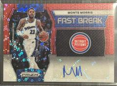 Monte Morris [Red] #18 Basketball Cards 2023 Panini Prizm Fast Break Autograph Prices
