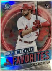 Dylan Carlson [Orange Refractor] Baseball Cards 2021 Bowman Chrome Rookie of the Year Favorites Prices
