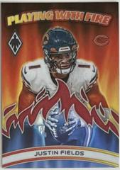 Justin Fields [Red] #PWF-10 Football Cards 2023 Panini Phoenix Playing with Fire Prices