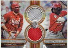 Elly De La Cruz / Joey Votto [Orange Dual Player] #DR2-VD Baseball Cards 2024 Topps Tribute Dual Relic Prices