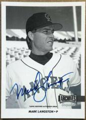 Mark Langston [Black & White Autograph] Baseball Cards 2017 Topps Archives Snapshots Prices