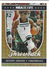 Anthony Edwards Basketball Cards 2022 Panini Hoops Throwback Prices