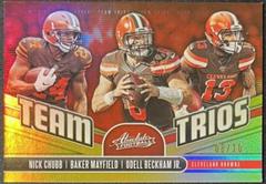 Baker Mayfield, Nick Chubb, Odell Beckham Jr. [Spectrum Gold] #TT-CB Football Cards 2019 Panini Absolute Team Trios Prices