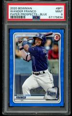 Wander Franco [Blue] #BP-1 Baseball Cards 2020 Bowman Paper Prospects Prices