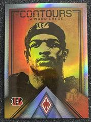 Ja'Marr Chase [Silver Lazer] #CT-12 Football Cards 2022 Panini Phoenix Contours Prices