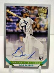 Bryan De La Cruz [Silver] #93FF-BD Baseball Cards 2022 Topps Archives 1993 Fan Favorites Autographs Prices
