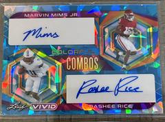 Rashee Rice, Marvin Mims Jr. [Prismatic Teal] #CC-35 Football Cards 2023 Leaf Vivid Autographs Colorful Combos Prices
