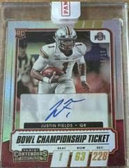 Justin Fields [Autograph Bowl Championship Ticket] #104C Football Cards 2021 Panini Contenders Draft Picks Prices
