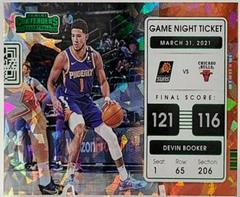 Devin Booker [Cracked Ice] Basketball Cards 2021 Panini Contenders Game Night Ticket Prices