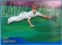 Mike Trout [Blue] #LO-18 Baseball Cards 2023 Topps Update Laid Out Prices