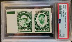 Billy Martin, Hank Aaron Baseball Cards 1961 Topps Stamp Panels Prices