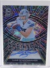 Luke Schoonmaker [Green Neon] Football Cards 2023 Panini Spectra Spectral Signature Prices