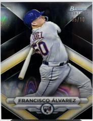 Francisco Alvarez [Black Lava] #BSR-12 Baseball Cards 2023 Bowman Sterling Prices