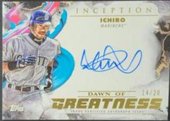 Ichiro [Inception] #IDG-I Baseball Cards 2023 Topps Inception Dawn of Greatness Autographs Prices