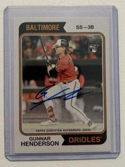Gunnar Henderson #ROA-GH Baseball Cards 2023 Topps Heritage Real One Autographs Prices