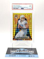 Justin Herbert [Gold] #SF-7 Football Cards 2022 Panini Mosaic Straight Fire Prices