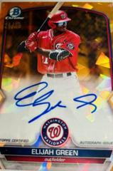 Elijah Green [Orange] Baseball Cards 2023 Bowman Chrome Sapphire Autographs Prices